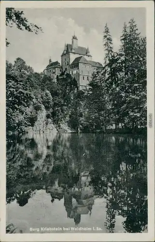 Ansichtskarte Kriebstein Burg Kriebstein 1955 