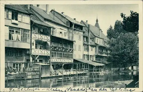 Ansichtskarte Reutlingen Klein-Venedig 1956