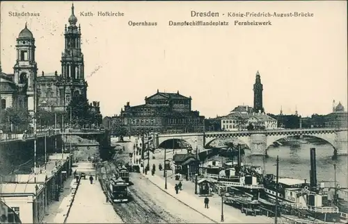 Ansichtskarte Innere Altstadt-Dresden Hofkirche 1916