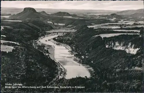 Ansichtskarte Bad Schandau Panorama-Ansicht 1959