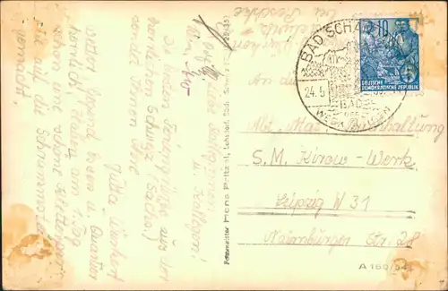 Ansichtskarte Bad Schandau Schrammsteine - Bloßstock 1954