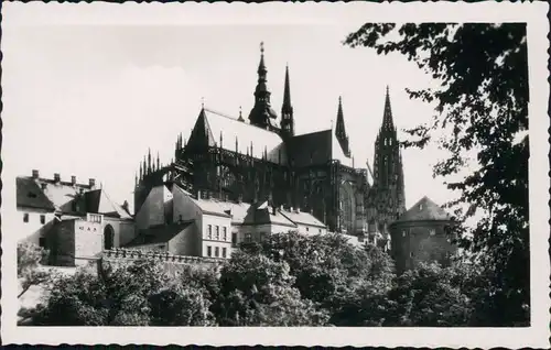 Ansichtskarte Prag Praha St. Veitsdom / chrám sv. Víta 1939