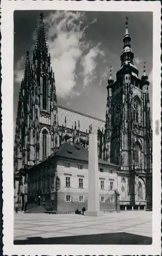 Ansichtskarte Prag Praha St. Veitsdom / chrám sv. Víta 1939