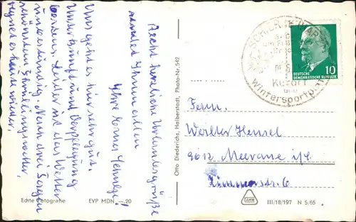 Ansichtskarte Schierke FDGB-Ferienheim "Franz Mehring" g1965