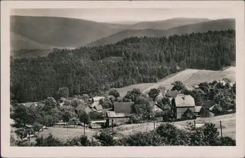 Ansichtskarte Mankenbach-Oberhain Blick auf den Ort 1955