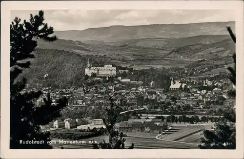 Ansichtskarte Rudolstadt Blick auf die Stadt 1956