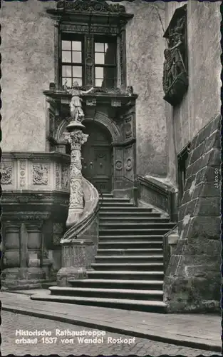 Ansichtskarte Görlitz Zgorzelec Altes Rathaus - Rathaustreppe 1963