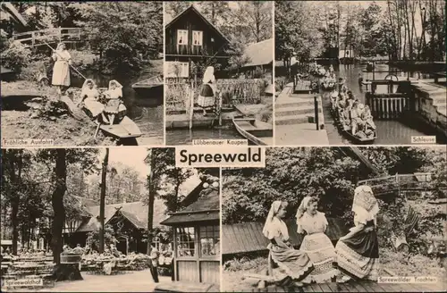 Lübbenau (Spreewald) Lubnjow Landschaftsgebiet: Spreewald - Kahn,  1959
