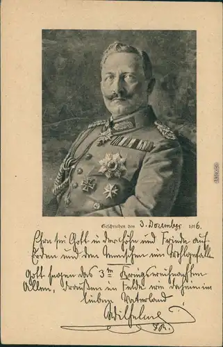 Ansichtskarte  Kaiser Wilhelm II 1916