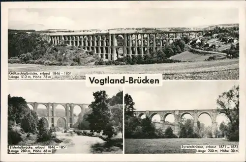 Netzschkau (Vogtland) Vogtland-Brücken: Göltzschtalbrücke,   1959