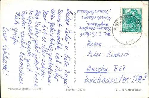Netzschkau (Vogtland) Vogtland-Brücken: Göltzschtalbrücke,   1959