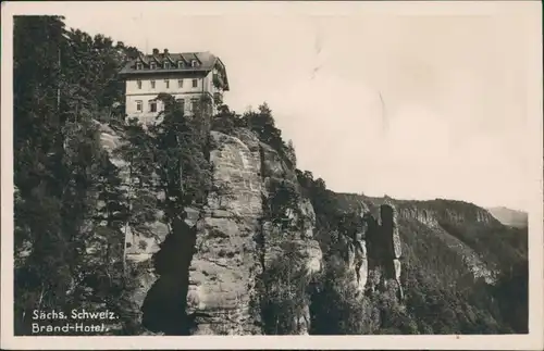 Ansichtskarte Hohnstein (Sächs. Schweiz) Brand-Hotel SW g1929