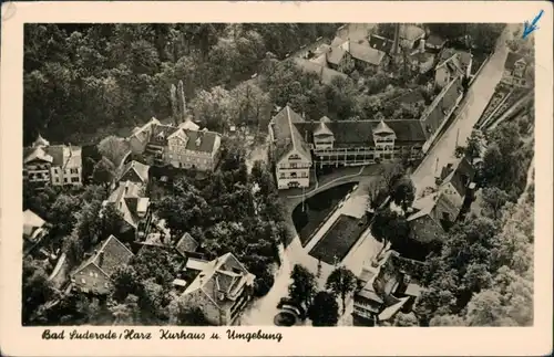 Ansichtskarte Bad Suderode Luftbild - Kurhaus und Umgebung 1956