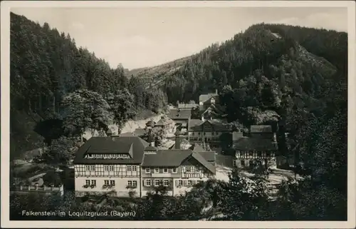 Ansichtskarte Falkenstein (Bayerischer Wald) Der Ort im Loquitzgrund 1932