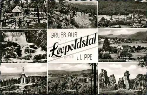Leopoldstal-Horn-Bad Meinberg Silbermühle, Velmerstort, Panorama  1972