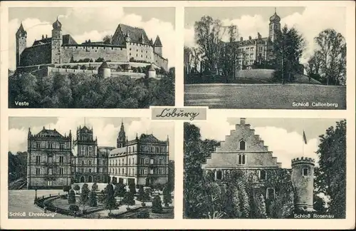 Coburg Veste Coburg, Schloß Callenberg, Schloss Ehrenburg, Schloss Rosenau 1951