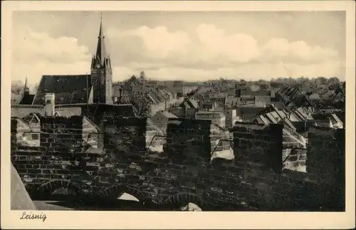 Ansichtskarte Leisnig Panorama-Ansicht mit Kirche und Zinnen 1967