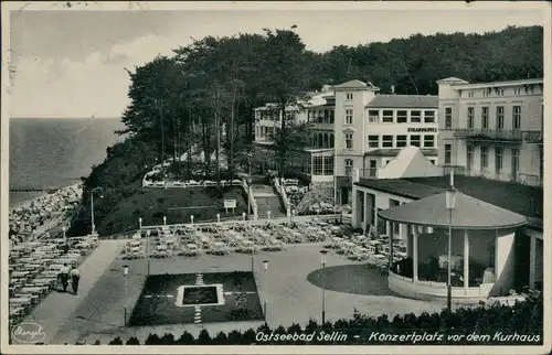 Ansichtskarte Sellin Konzertplatz vor dem Kurhaus 1931