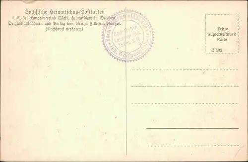 Ansichtskarte Oybin Hochwald vom Lückendorfer Flur aus 1922