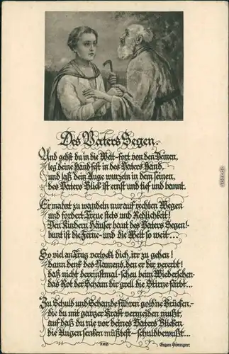 Postcard  Sprüche/Gedichte (Religion/Kirche) - Des Vaters Segen 1919