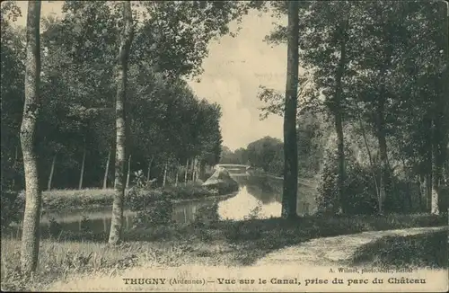 CPA Thugny-Trugny Blick auf den Kanal 1913