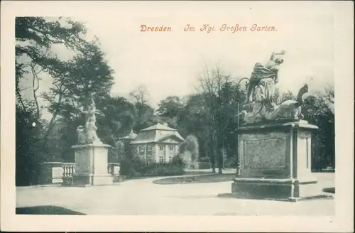 Ansichtskarte Seevorstadt-Ost/Großer Garten-Dresden Großer Garten 1917
