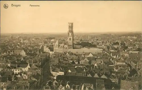 Postkaart Brügge Brugge | Bruges Blick auf die Stadt 1916