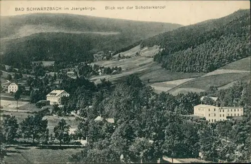 Bad Schwarzbach-Bad Flinsberg  Świeradów-Zdrój Blick von   Schotterkanzel  1913