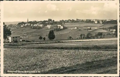 Ansichtskarte Schöneck (Vogtland) Blick auf den Ort 1932