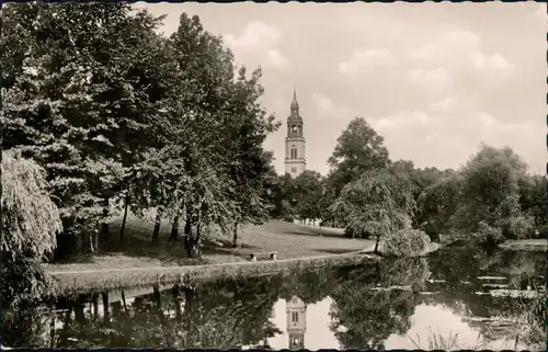 Ansichtskarte Celle Partie aus dem Schlosspark 1959