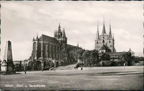 Ansichtskarte Erfurt Erfurter Dom und St. Severikirche 1959