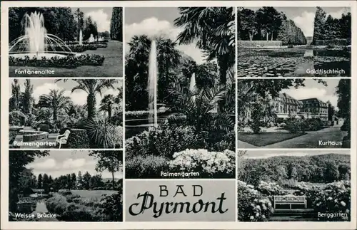 Ansichtskarte Bad Pyrmont schönster Kurpark Deutschlands 1966