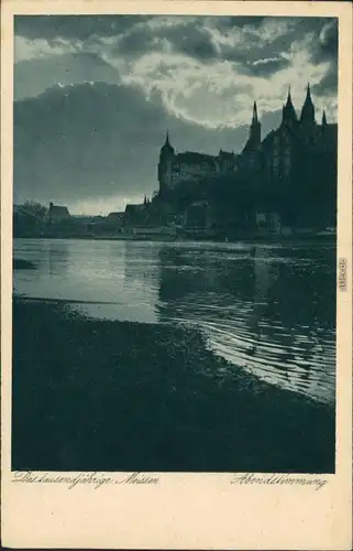 Ansichtskarte Meißen Schloss Albrechtsburg - Abendstimmung 1934