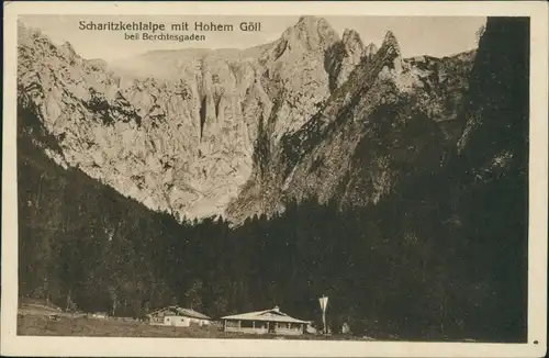 Ansichtskarte Berchtesgaden Scharitzkehlalpe mit Hohem Göll 1923