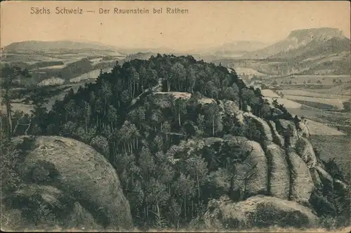 Ansichtskarte Rathen Rauenstein 1913