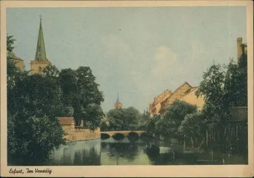 Ansichtskarte Erfurt Künstlerkarte: Gemälde "Im Venedig" 1934