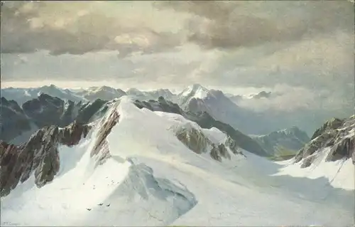  Künstlerkarte: Gemälde / Kunstwerke - Die Penninischen Alpen 1913