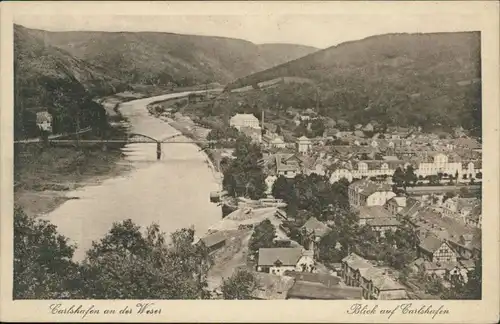 Bad Karlshafen 1717 -1935 Bad Carlshafen Blick auf die Stadt 1933