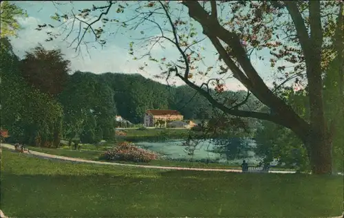Münster (Westfalen) Partie aus dem botanischen Garten im Kgl. Schlosspark 1916