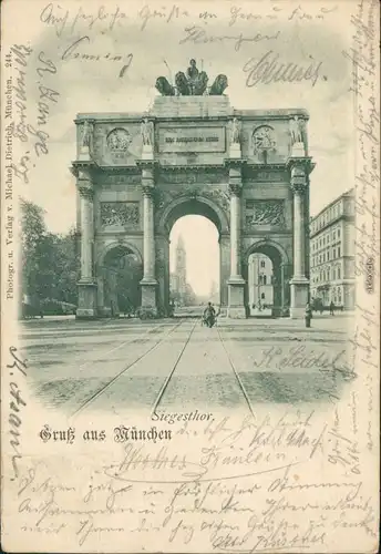 Ansichtskarte München Siegestor 1900