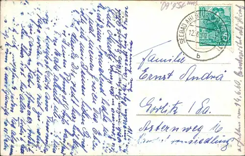 Ansichtskarte Ahlbeck (Usedom) FDGB-Heim Fortschritt 1960