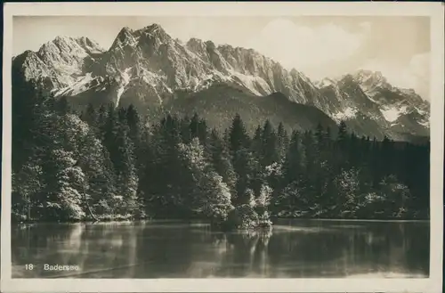 Ansichtskarte Grainau Badersee 1930