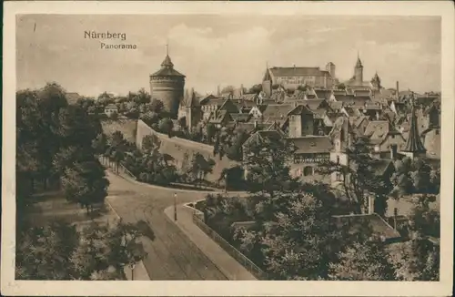 Ansichtskarte Nürnberg Blick auf den Ort 1917