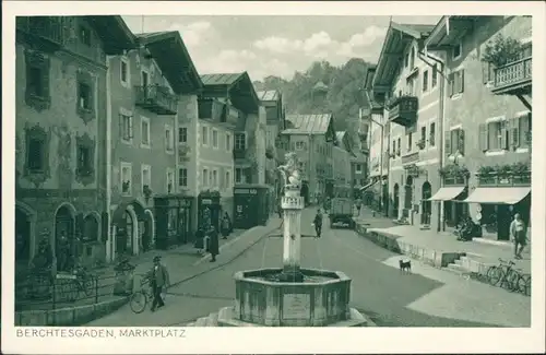 Ansichtskarte Berchtesgaden Marktplatz 1928