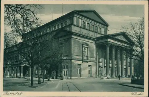 Ansichtskarte Darmstadt Theater 1931