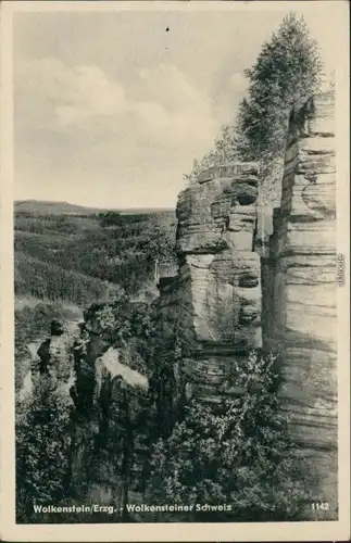 Ansichtskarte Wolkenstein Panorama-Ansichten - Felsen 1955