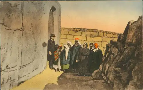 Postcard  In Bethanien - Menschengruppe 1914 