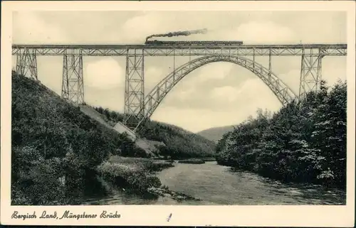 Ansichtskarte Remscheid Müngstener Brücke | Kaiser-Wilhelm-Brücke 1959