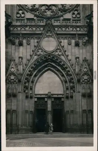 Prag Praha Hauptportal des St. Veitsdomes / chrám sv. Víta 1939