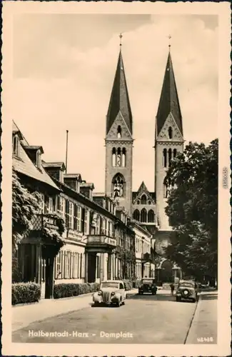 Ansichtskarte Halberstadt Domplatz 1961